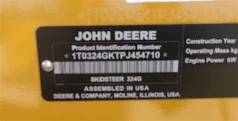 john deere 324g oil type